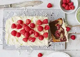 Raspberry and double chocolate marble cake recipe