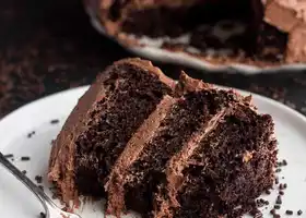 (2 LAYER CAKE) Simple Chocolate Birthday Cake with Whipped Chocolate Buttercream. recipe